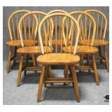 6pc Winsome Windsor Oak Finish Dinning Chairs