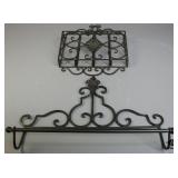 Wrought Iron Magazine Rack & Paper Towel Holder