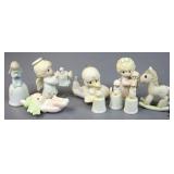 Precious Moments Ornaments  & Thimbles 9pc
