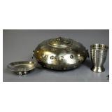 Metal Soap Dish, Cup, Jar 3pc