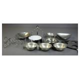 Stainless Steel Bowls, Plates, Serving ware 10+pc