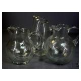 Glass Pitchers 3pc