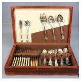 Rogers Mfg Co.  Flatware w/case 50+ pc