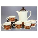 Coffee Urn, Cups & Saucers 12 pc