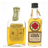 1940s Old Taylor, Four Roses Blended Whiskey Minis