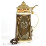 Fox Head Illuminated Beer Stein Sign *