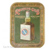 Americus Club Whiskey Serving Tray circa 1900