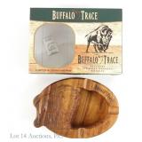 Buffalo Trace Carved Wooden Ashtray