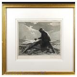 Gordon Grant 'Banks Fisherman' Etching Signed
