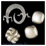 Sterling Silver Pendant, Earrings Jewelry 1+ozt.