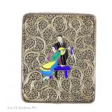 Coin Silver Filigree Cigarette / Card Box