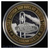 USA 99.9% Silver $10 Las Vegas Gaming Token