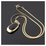 14k Y Gold and Onyx Necklace