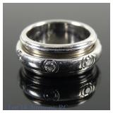 18k W Gold Piaget Possession Ring w/ Diamonds Sz.9