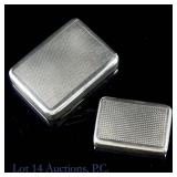 Sterling Silver Travel / Pocket Ashtrays - Pair