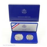 1986-S USA Silver Proof Liberty Comm. 2-Coin Set