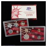 1999-S U.S. Mint 90%-Silver 9-Coin Proof Set