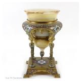 19th c. French Champleve Bronze & Onyx vase