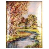 French Limoges Copper Enamel Painting