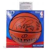 Rick Barry Signed Spalding Basketball, Leaf COA