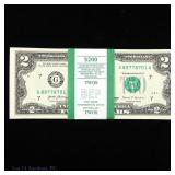 2017-A $2 Fed Reserve Notes CU Consec. S/Ns (100)