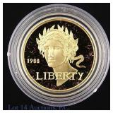 1988-WP US Gold Proof DCAM Seoul Olympic Comm