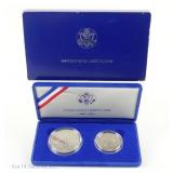 1986-S US Silver Proof Liberty Comm. 2-Coin Set