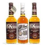 J.W. Dant Bottled in Bond & 2 McKenna Bourbons (3)