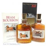 Beam Bourbon Duck Stamp Series Decanters (2)