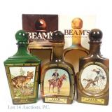 Beam's Bourbon Frederic Remington Decanters (3)