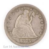 1875-S US Silver Twenty-Cent (SE R-2.7)