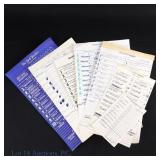 7 Game Used American League MLB Lineup Cards