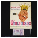1957 Braves World Series Program & Ticket