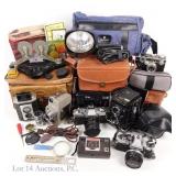 Vintage Cameras And Equipment Lot