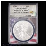 2021 American Silver Eagle $1 Bullion (ANACS MS70)