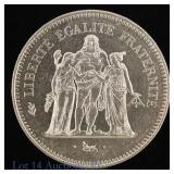 1974 France Silver Hercules 50 Francs (*P/L BU)