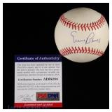 Cubs Ernie Banks Signed Baseball PSA COA