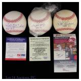 6 Baseballs Signed By HOF Pitchers W/COA's