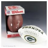Packers Paul Hornung & Ryan Grant Sgd Footballs