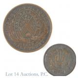 1842 & 1863 Canada & US Tokens (2)