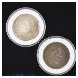 1918 & 1946s US 90%-Silver Comm. 50c, 2