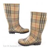 Burberry Rain Boots* Size 40 / 6.5 Made In France