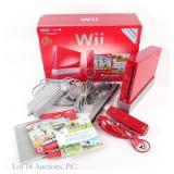 Nintendo Wii Red 25th Ann. Mario Set CIB T+W