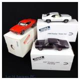 1/24 Danbury Mint Pontiac Trans Am & GTO's (3)