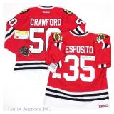 Corey Crawford & Tony Esposito Signed Jerseys