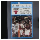 Chicago Bulls January 8, 1993, Ticket Stub