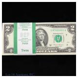 2017-A $2 Fed Reserve Notes CU Consec. S/Ns (100)