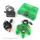 Nintendo 64 N64 Funtastic Jungle Green Console T+W