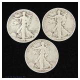 1940s, '41s & '45s Silver W/L 50c (ASW 1.0 Ozt), 3