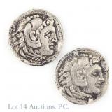 (336 BCE) Greece ATG Silver Drachms (2)